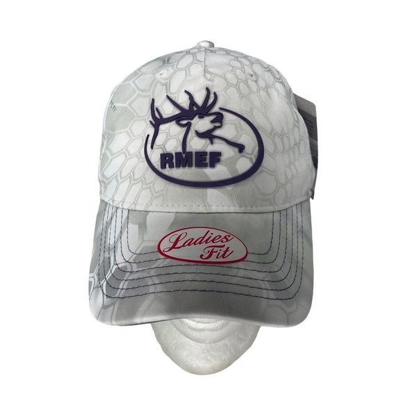 NWT Rocky Mountain Elk Foundation Hat Kryptek Yeti Ladies Fit Winter Camo Cap - Picture 1 of 8